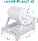 Eujgoov 2 in 1 Label Holder, 20 x 15.6 x 13.4cm Plastic Desktop Label Printers Shipping Thermal Labels