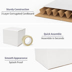 Shipping Boxes 7X7X6 Set of 40, White Corrugated Cardboard Box for Mailing Business Packaging