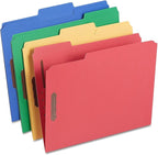 Staples Colored Reinforced Tab Fastener Folders Letter Size Assorted 50/Box