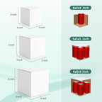 Eupako 30 Pack Small Shipping Boxes Assorted Sizes, 4x4x4 & 5x5x5 & 6x6x6 10 PCS Each Small Boxes, White Corrugated Box Mailers, Cardboard Boxes for Packaging Small Business, Mailing