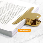 Coideal Gold Metal Bulldog Paper Clips, 3 Pack Stainless Steel Large Bull Clips Clamps for Drawing Board, Home Kitchen Office (5 7/10 Inch)