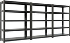 72''H Garage Shelving Heavy Duty,2800LBS Storage Shelves,5-Tier Adjustable Metal Shelve Storage Shelf Rack, Industrial Shelving Unit for Garage, Warehouse, Basement (47" W x 19.7" D x 72" H) 2PC