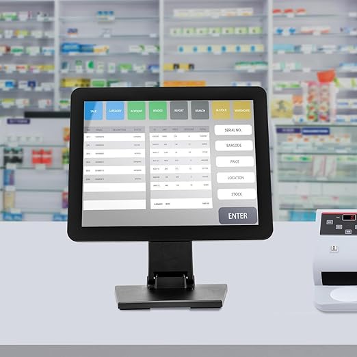 Label Printing Scale, Commercial Food Scale with Label and Receipt Printer, Electronic Weight Scale for Retail Store & Supermarket, Dual LCD Displays
