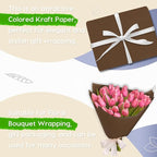 PerkHomy 48" x 1,440" (120') Coffee Kraft Paper Roll for Craft Bulletin Board Paper Art Table Covering Crafting Gift Wrapping Bouquet Packing Parcel 80GSM 55LB (Coffee, 48" x 120')