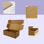 12x6x4 inches Shipping Boxes Bulk 20 Pack Brown, Corrugated Cardboard Box, Mailer Boxes for commerce Packaging and Holidays Gift, Small Giving Boxes for Wrapping Mailing Present