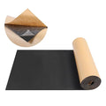 FONUNO Foam Padding Sheets with Adhesive Foam Insulation Neoprene Sheets Closed Cell Insulation Neoprene Rubber Roll for Gaskets Liner Crafts DIY Projects, Black, 12" Wide x 118" Long x 1/16" Thick