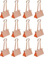 JAM PAPER Colorful Binder Clips - Large - 1 1/2 Inch (41 mm) - Rose Gold Binderclips - 12/Pack