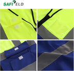 Safety Reflective Work Vest 6 Pack for Men and Women with 8 Pockets and Zipper High Visibility Construction Outerwear