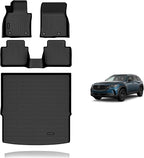 KELCSEECS® Floor Mats & Cargo Liner for 2023-2025 Mazda CX50(Not for Hybrid),All Weather Protection TPE Floor Liners Front& Rear Row Full Set Mazda CX-50 Accessories Black