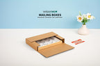 50 Pack 9x6x1.3 inch Shipping Boxes, Easy-Fold Multi-Depth DVD Mailer Box with Fragile Stickers for Mailing, Storing, Package, Gifts, Crafts, Business or Home, Brown