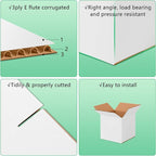 4x4x4 Small Shipping Boxes Set of 40, White Corrugated Cardboard Box for Small Business for Mailing Packaging Gifts