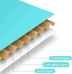 Spakon 50 Packs Shipping Boxes Cardboard Corrugated Mailer Packaging Boxes for Small Business Cute Small Box Cardboard Carton Box Mailers for Packaging Product(Blue,6 x 4 x 1.6 Inches)