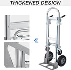 2 in 1 Hand Truck 800 LBS Weight Capacity Heavy Duty Convertible Hand Trucks Durable Aluminum and Steel Construction 4 Wheels Hand Truck Dolly