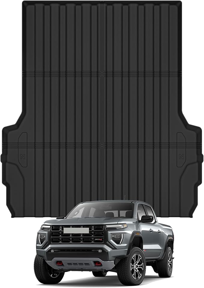 AUXKO All Weather Truck Bed Mat for Chevrolet Chevy Colorado & GMC Canyon 2026 2025 2024 2023 5FT Bed Vehicle Cargo Liner Colorado Canyon Accessory