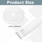 MECCANIXITY 4/5 Inch ID Split Loom Tubing 19.5ft Polyester Cord Protector Wire Cable Sleeve for USB Cable Power Cord, White