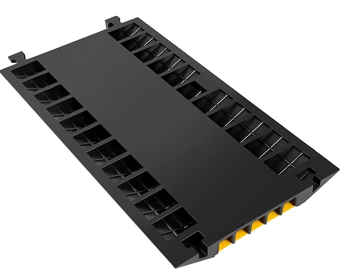 VEVOR 5 Channel Cable Protectors Extreme Rubber Cable Ramps Heavy Duty Protective Cable Wire Cord Ramp Driveway Rubber Traffic Speed Bumps Cable Protector (5-Channel, 1Pack-18000Lb)