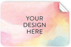 100 Custom Vinyl Stickers - Upload Your own Image, Text, Design, Logo - Personalized Logo Labels for Handmade, Packaging, Bottle, Jars, Candle, Brand Stickers (Watercolor, 4x2)