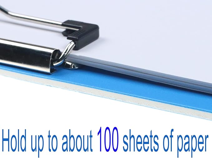 Acocony 11x17 Clipboard Three Clip Super Tough Extra Large Clipboard 11 x 17 PP Plastic Not Fragile Blue Pack of 2