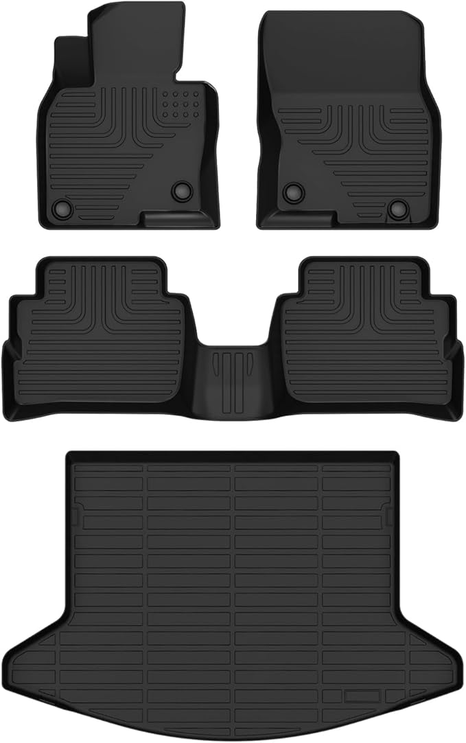 HAFIDI® Floor Mats & Cargo Liner Set Fit for 2017-2022 Mazda CX5 All Weather Protection TPE Anti-Slip Automotive Full Set Floor Liners Custom Mazda CX-5 Accessories - Black