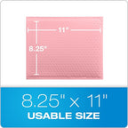 Quality Park Bubble Mailers, 8.25 x 11, Light Pink Poly Mailers, Padded Envelopes, Shipping Bags, Water Resistant, Self Seal, 25 Per Box (QUA85908)