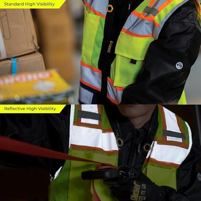Shine Bright Safety Vest - High Visibility with Reflective Straps and Pockets – Premium, Soft, Durable, and Breathable