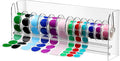 Qilery Adjustable Label Dispenser Acrylic Roll Sticker Dispenser Sticker Holder Organizer Label Stand for Holding Office and Home(12 Disks)