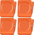 FINDMAG Extra Strong Magnetic Clips, 2.2inch Magnetic Binder Clips Heavy Duty, Large Christmas Light Clips with Magnet for Refrigerator, Office, Hanging Photos, Classroom (4Pack, Orange)