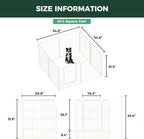 FXW Rollick Unleashed Dog Playpen for Indoor, Yard, RV Camping, 32 inch 8 Panels for Small and Medium Dogs, White│Patented