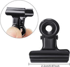 40 Pack Metal Clips 0.87 Inch Small Bull Binder Paper Clips for Picture Photo Crafts Food Bags Home Office Supplies(Black)