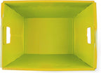 Hudson Exchange 18.25 x 13.25 x 11.75 (3 Pack) Corrugated Space Age Handled Storage Container Mail Tote, Yellow