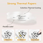 Phomemo Thermal Labels- 2.13"x2.13"(60x60mm) Clear Circle M220 Label- M220/M221/M250/M260 Transparent Thermal Paper - Round Sticker Label for Logo/Barcode/Stickers/Address Labels-1 Pack
