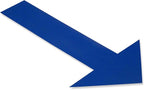Mighty Line Solid Arrows Directional Sticker Sign Floor Marking Tape for Safety, Caution, Warning, Heavy-Duty, Peel and Stick, Adhesive, Industrial Quality, Blue, 10" by 6", Pack of 50