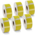 BETCKEY Colored Labels Compatible with Dymo 1738595 (3/4" x 2-1/2") Barcode/File Labels, Compatible for Dymo LabelWriter Thermal 450, 4XL & Zebra Desktop Printers [6 Rolls, Yellow]