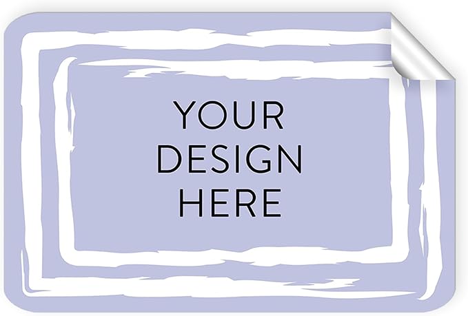 100 Custom Vinyl Stickers - Upload Your own Image, Text, Design, Logo - Personalized Logo Labels for Handmade, Packaging, Bottle, Jars, Candle, Brand Stickers (Lavender Swirls, 5x3)