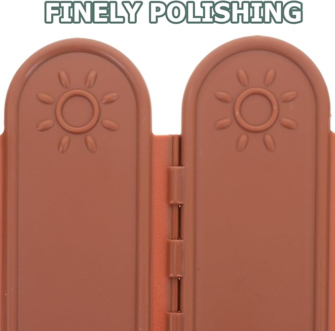 Plastic Garden Lawn Fence Panel Deep Brown Decorative Temporary Outdoor Border for Flower Beds Vegetable Gardens Courtyards Reusable Landscape Edging for Home and Balcony