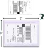 Packing List Pouches 4.5'' X 5.5'', Shipping Label Sleeves, Packing Slip Envelopes, Clear Adhesive Top Loading Packing List (6"" X 9"")
