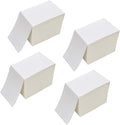 RyhamPaper 4" x 6" Fanfold Direct Thermal Labels - White Shipping Mailing Postage Labels, Perforated, Permanent Adhesive (4 Stacks - 4000 Labels)