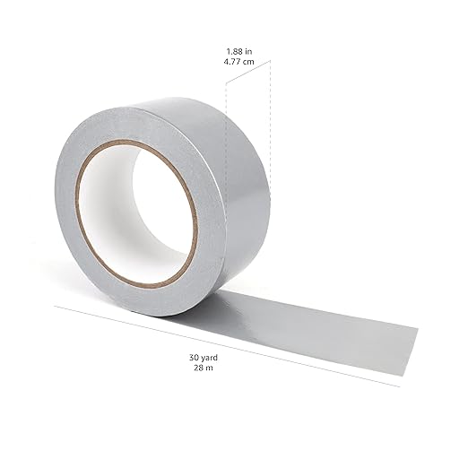 Amazon Basics Heavy-Duty Duct Tape, 1.88-inch by 30-yard, Silver, 3-Pack, Great for General-Purpose Use, Home repairing, DIY work, Auto repair & Outdoor activities