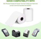 (100 Rolls) 2 1/4 x 85 Thermal Receipt Paper, White BPA-Free, Compatible with POS, Credit Card Terminals and Most Register Machines