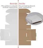 50 Pack 7x5x2 Inches Small Shipping Boxes, White Corrugated Cardboard Boxes, Moving Mailing Packing Box…