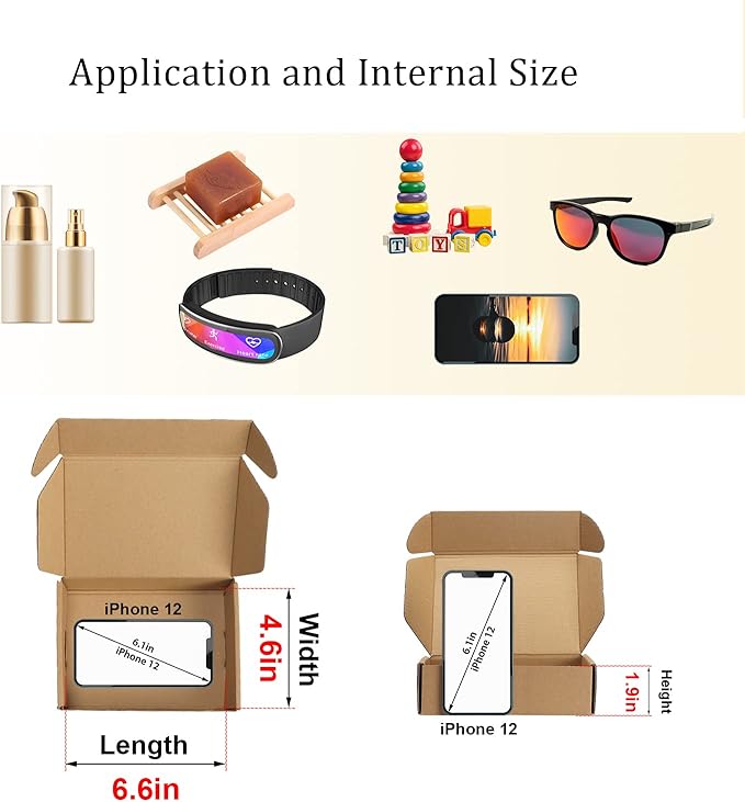 Trwcrt Shipping Boxes 7x5x2 Set of 20, Corrugated Cardboard Box for Packing Small Business, Brown