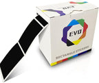 Black Rectangle Sticker Labels 3×2 Inch Vinyl Stickers Color Coding Name Tags Roll Removable Waterproof 300 per Dispenser Box