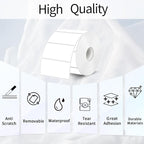 2x1 Inch Thermal Labels, White Thermal Printer Stickers, Waterproof Self-Adhesive Shipping Label Printer Sticker for Barcode, Name, Address, 300 Labels/Roll