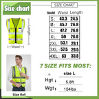 YOWESHOP High Reflective Visibility Safety Vest Custom Your Logo Safety Workwear with Reflective Strips and Pockets