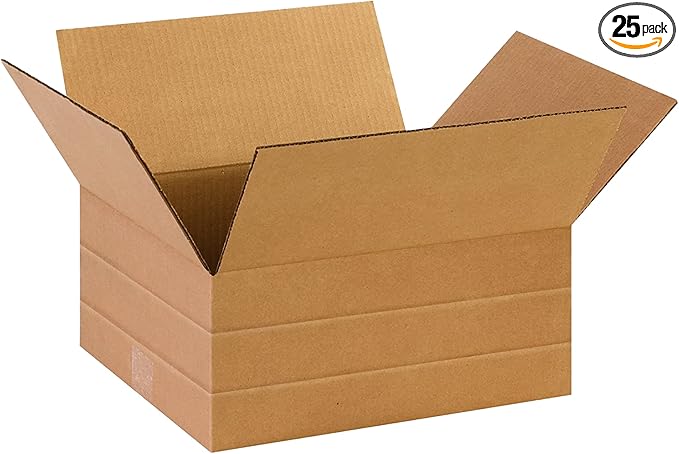 Partners Brand 14 x 12 x 6 Corrugated Cardboard Boxes, 14"L x 12"W x 6"H, Pack of , 25 | Shipping, Packaging, Moving, Storage Box for Business, Strong Wholesale Bulk Boxes 14126