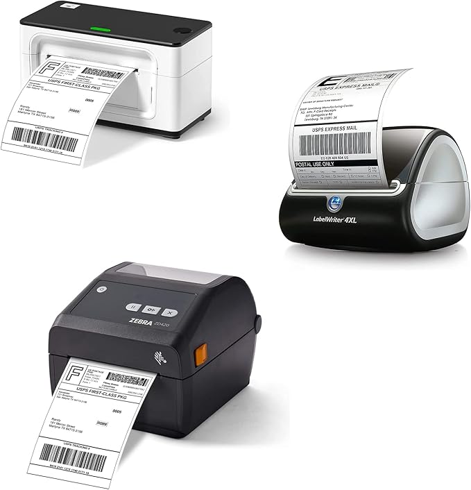 4x6 Direct Thermal Shipping Labels, 2640 Labels/12 Rolls, Compatible with Dymo 4XL 1744907, 1755120, Smudge-Resistant and Permanent Adhesive Direct Thermal Labels, BPA Free