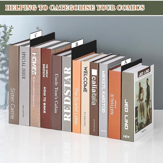 70 Pieces Comic Book Dividers with Tabs,Patient Divider Cards,Card Dividers Comic Book Boards for Storage Boxes 11.22 X 7.24 Inche