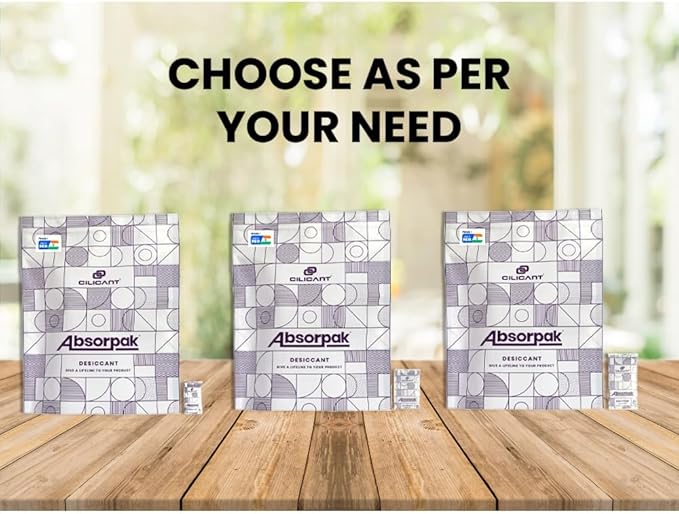 CILICAnt Absorpak Desiccant Pouches - 200 pcs Pack, Moisture Absorbers for Shoes, Jewelry, Clothes or Electronics, Ideal for Households, Food Pantries, Dried Food, Pet food, for Moisture, Medium