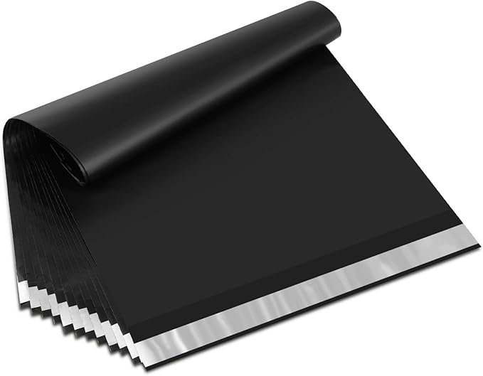 UCGOU Poly Mailers 14.5x19 Inch Black 100 Pack Large Shipping Bags #7 Strong Thick Mailing Envelopes Self Sealing Adhesive Waterproof and Tear Proof Boutique Packaging Postal for Clothing