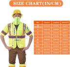 AYKRM 11 color High Vis Reflective Safety Vest for Women Men Security Pocket Zipper